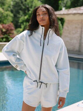 Eleven Eleven Paracord Funnel Neck Zip Up Size SS